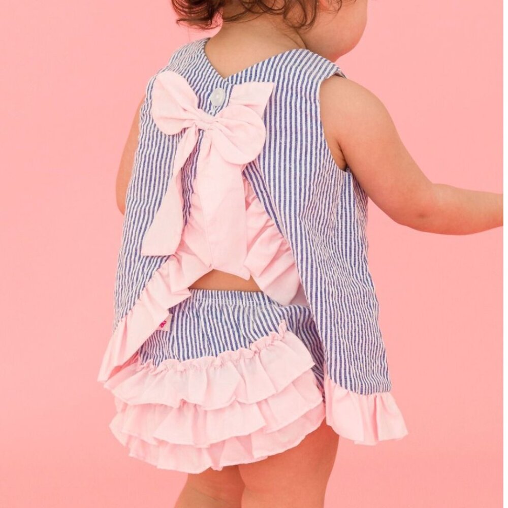 Ruffle Butts Seersucker Swing Top and Bloomer Set